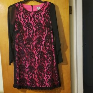 Worthington lace and sheer dress